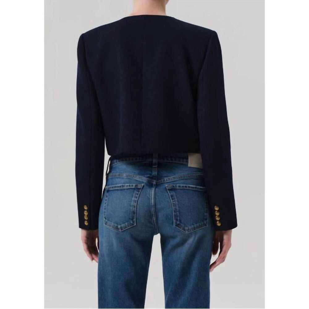 Citizens Of Humanity Navy Sophia Cropped Jacket NWT - Picture 3 of 4